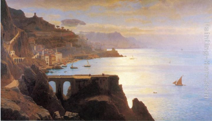 Amalfi Coast painting - William Stanley Haseltine Amalfi Coast art painting